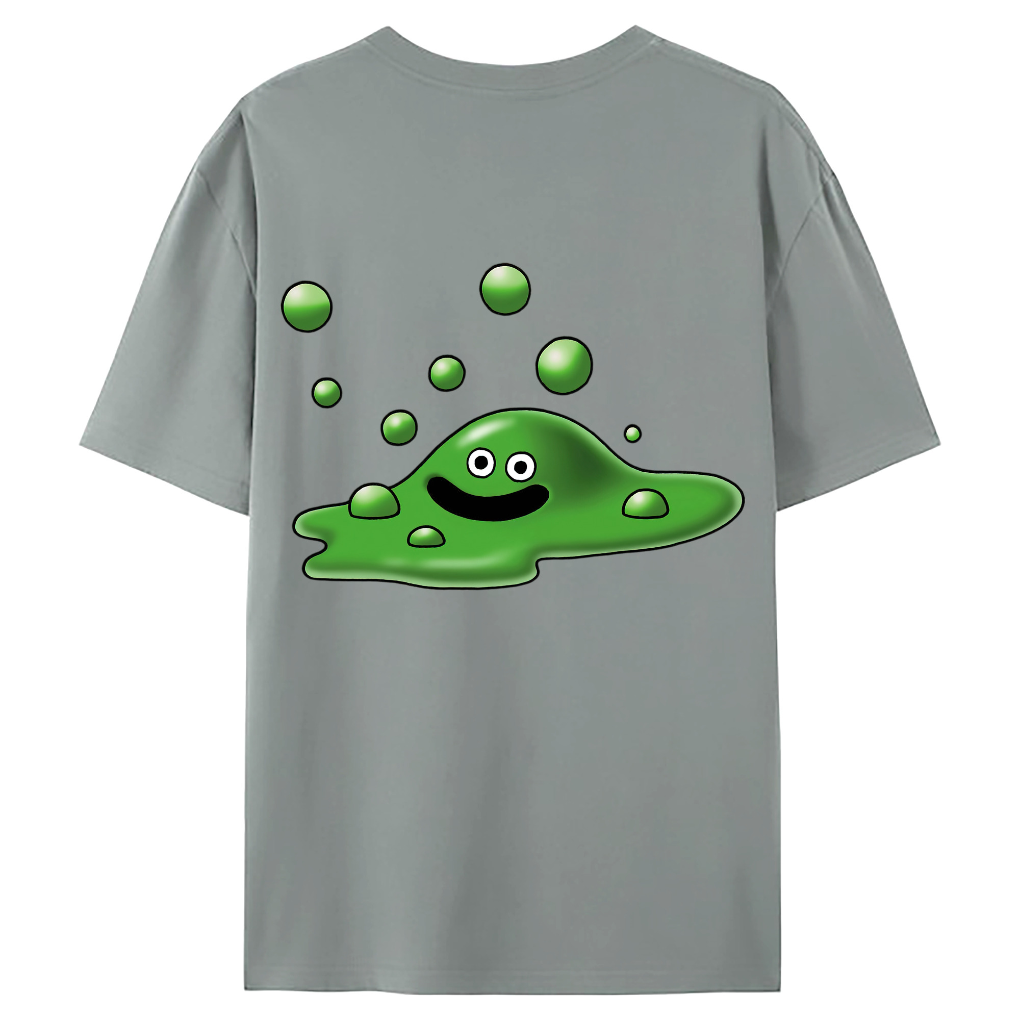 （画像用） ドラゴンクエスト Doragon Kuesuto Dragon Quest 綿100％ メンズ半袖Tシャツ（バックプリント） 通気性
